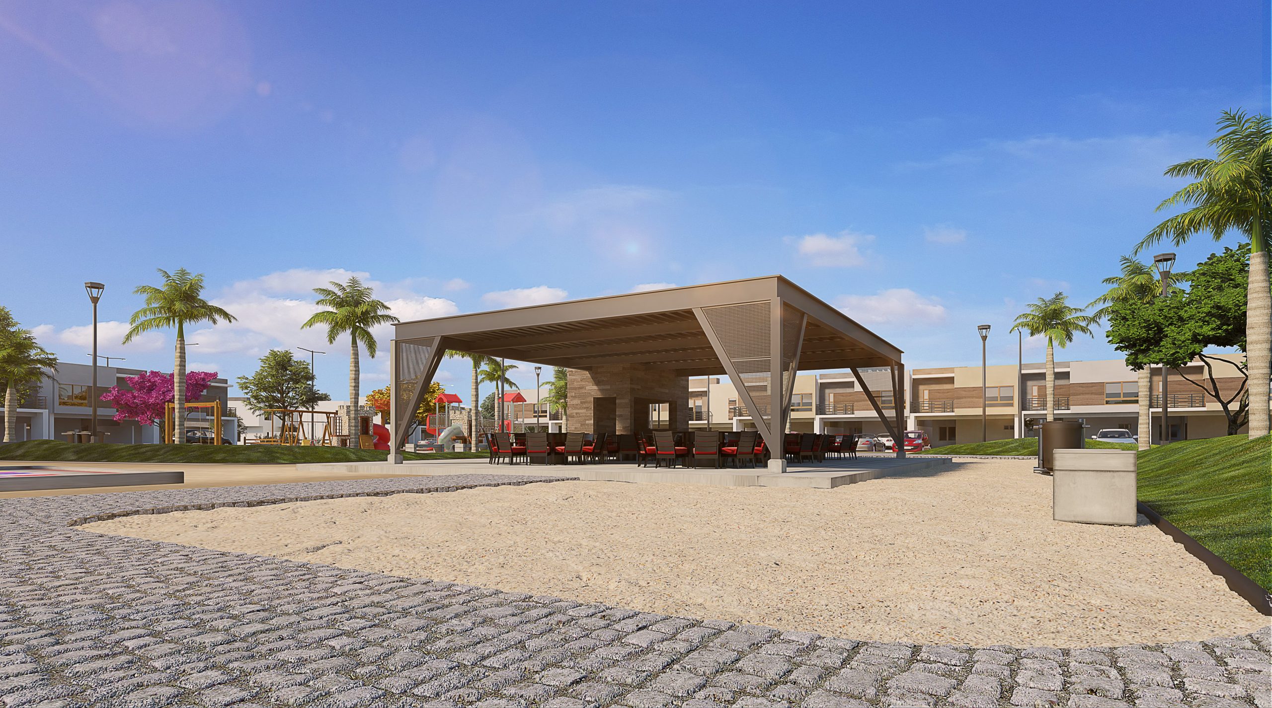 Terraza con asador